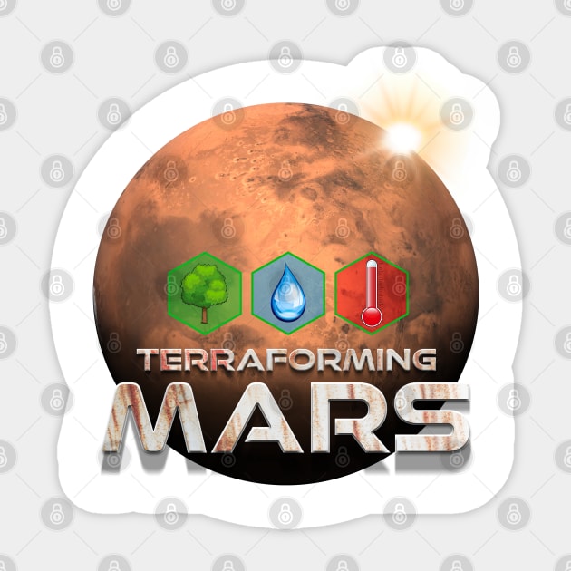 Terraforming Mars Hex Graphic Sticker by BurkePhoto